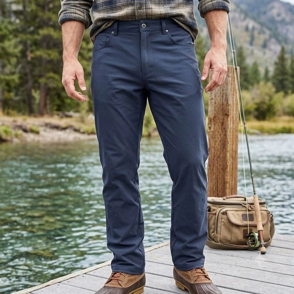 Orvis Classic Collection Tech Pant Mens 36x30 Navy Blue Water Repellent